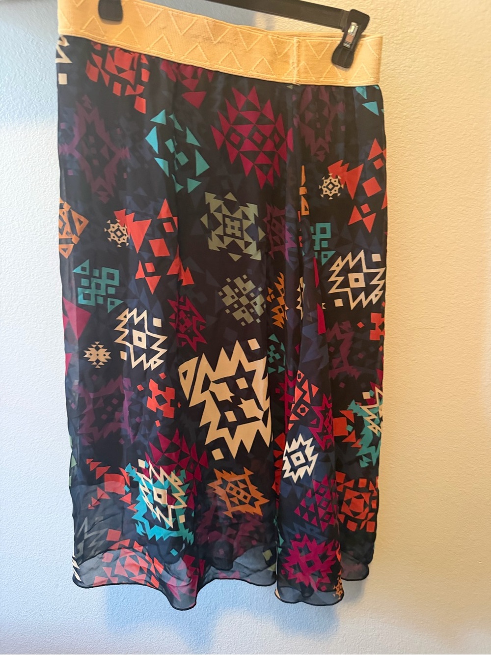 LuLaRoe Black Skirt with Rainbow Logo